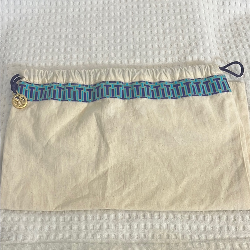 Tory Burch Cream Dust bag with Blue Accents - Picture 3 of 3
